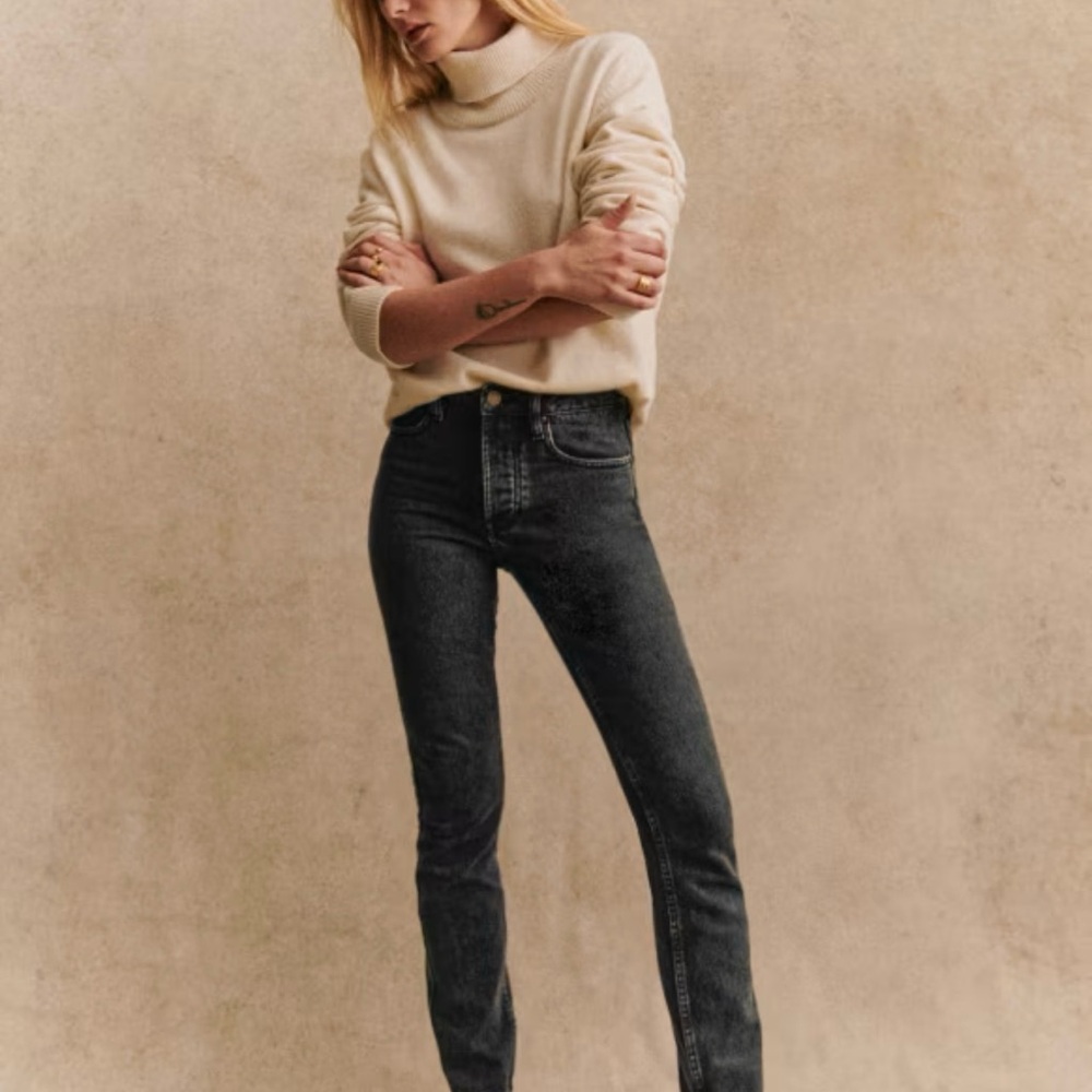 Sezane Denim Brut Sexy Boot Cut Jeans